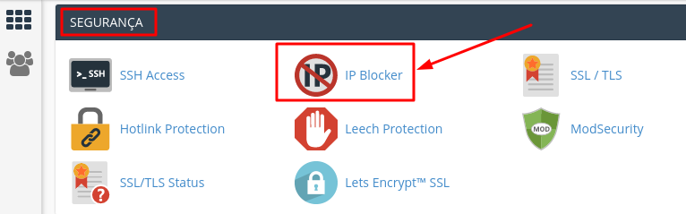 use o IP Blocker para bloquear IPs e domínios no cPanel